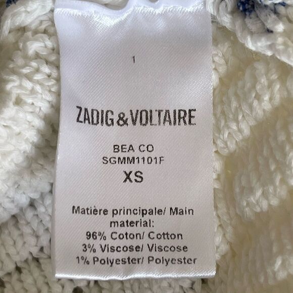 ZADIG & VOLTAIRE made in Italy crochet sweater size xs - Picture 5 of 13